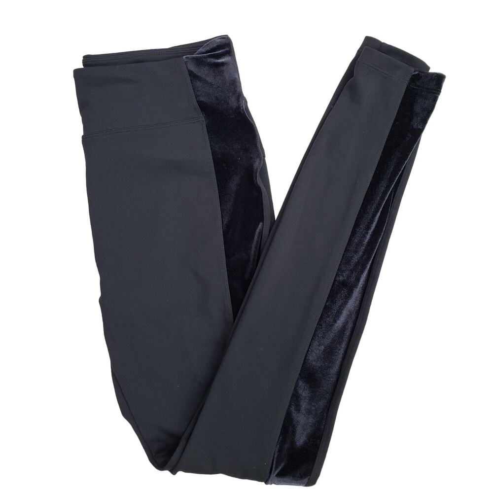 Athleta Women's Charcoal Velvet Contrast Legging Size Medium Tall